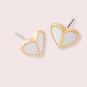 Kate spade white stud earrings